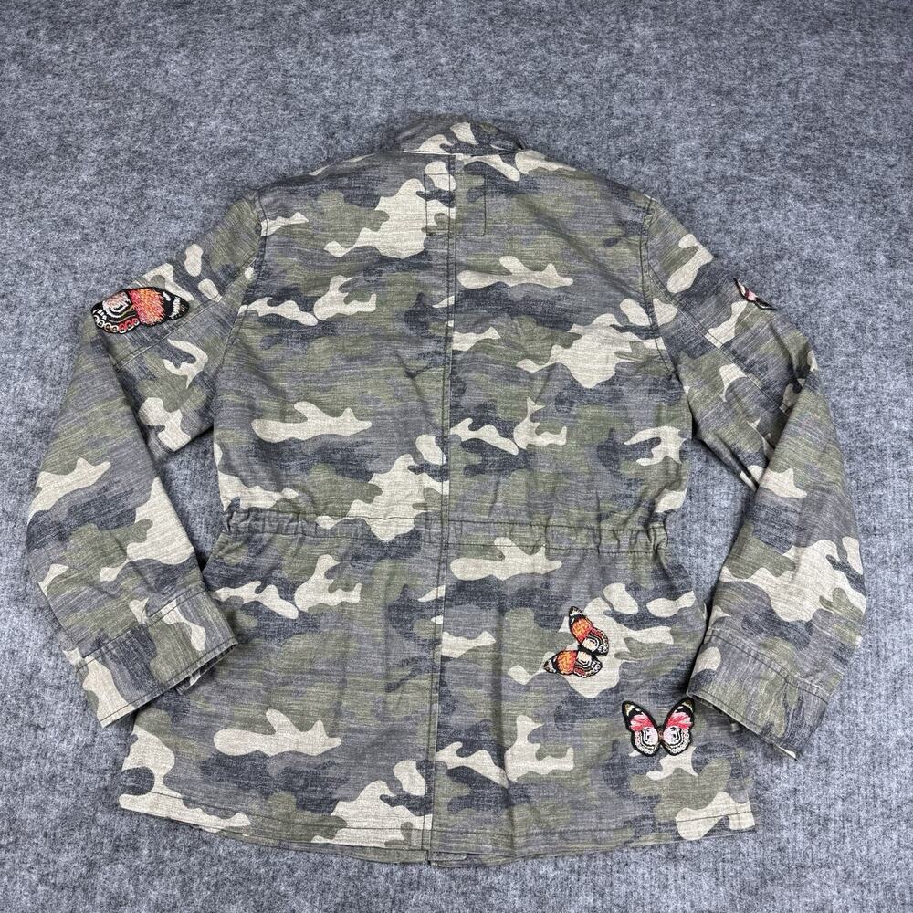 GAP Jacket Women XS Green Camo Butterfly Utility Military Grunge - Picture 13 of 16